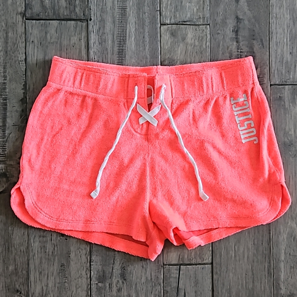 Justice Girls Hot Pink Coral Shorts - Size 14/16